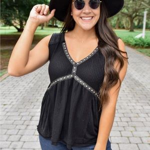 Black Studded Tank